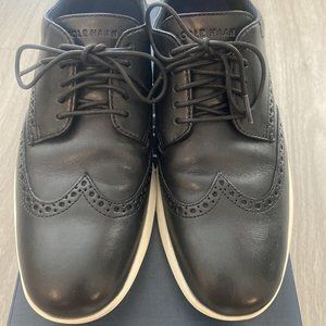 Mens Cole Haan Original Grand Leather Oxford Shoes Size 10 Black White